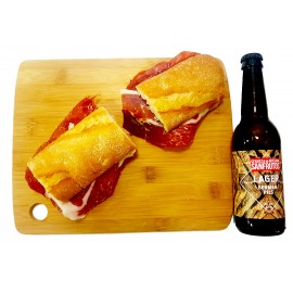 Bocadillo Jamón Ibérico + Cerveza Artesana